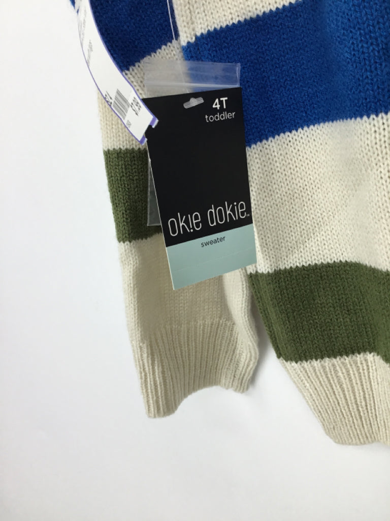 okie dokie Child Size 4 Multi-Color Stripe Sweater - boys
