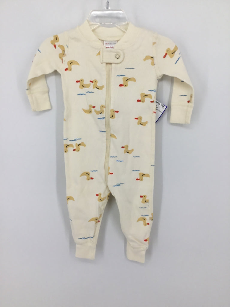 Hanna Andersson Child Size 3-6 Months Cream Print Pajamas - boys