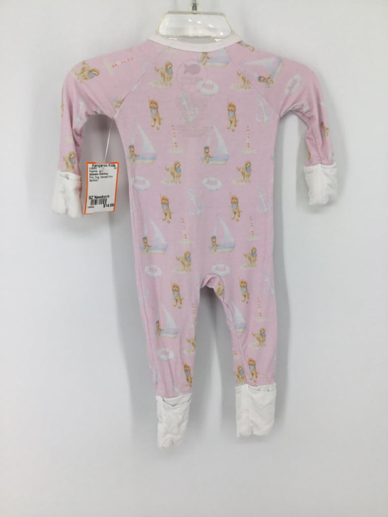 Saltwater Stitching Child Size Newborn Pink Pajamas - girls