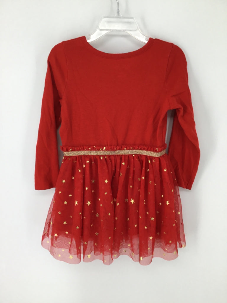 Cat & Jack Child Size 3 Red Christmas Dress