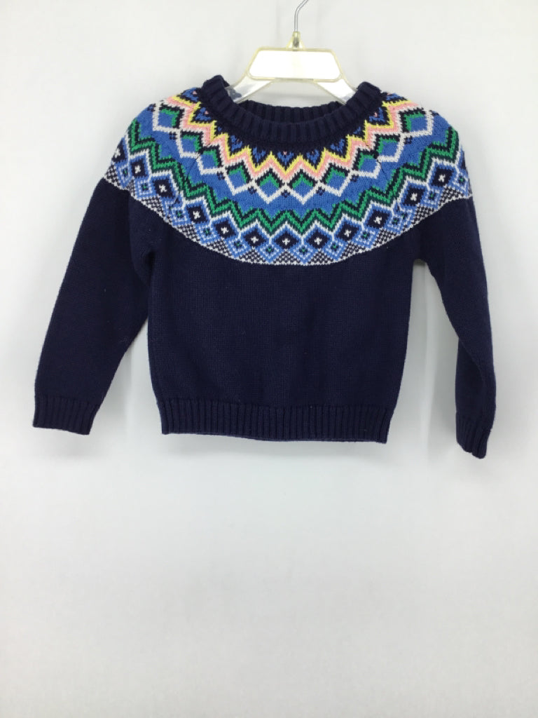 Old Navy Child Size 2 Navy Print Sweater - boys