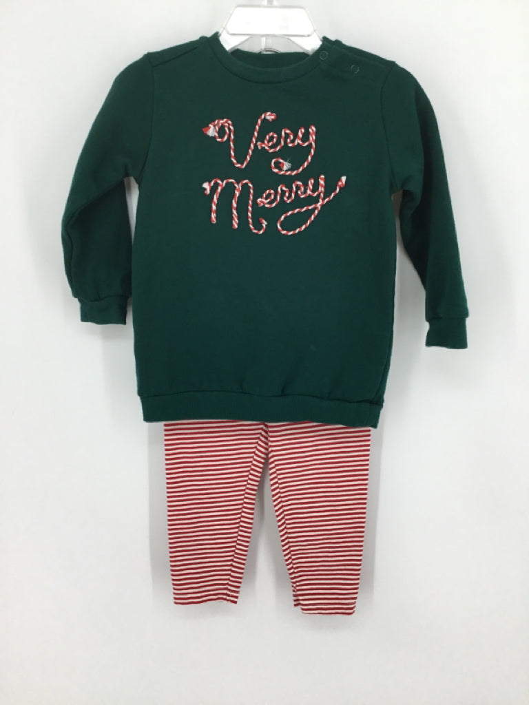 Starting Out Child Size 24 Months Green Christmas Outfit