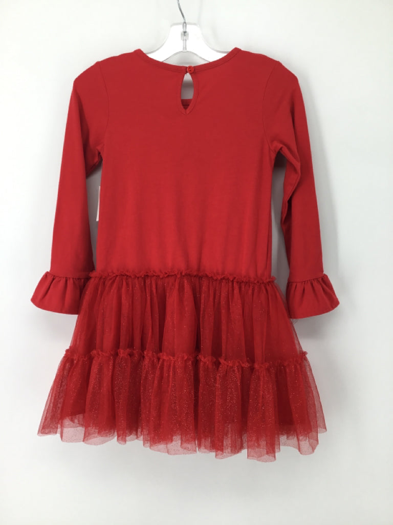 Counting Dasies Child Size 6 Red Christmas Dress
