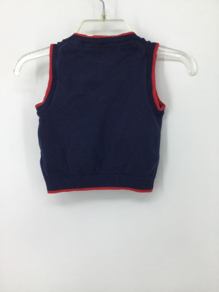 Janie and Jack Child Size 0-3 Months Navy Train Sweater - boys