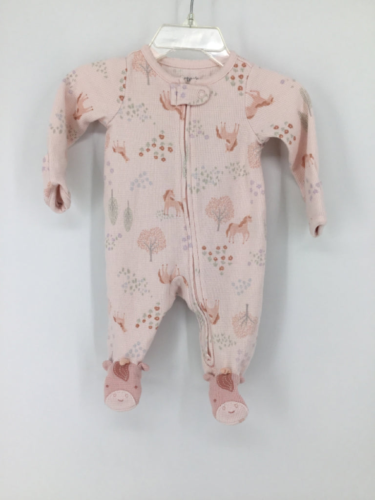 Just One You Made by Carters Child Size Newborn Pink Sleepers