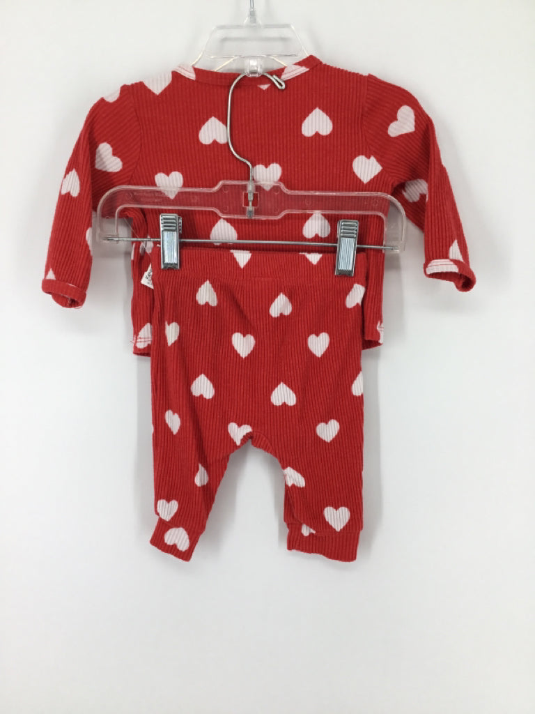 Cat & Jack Child Size 0-3 Months Red Valentine's Day Outfit