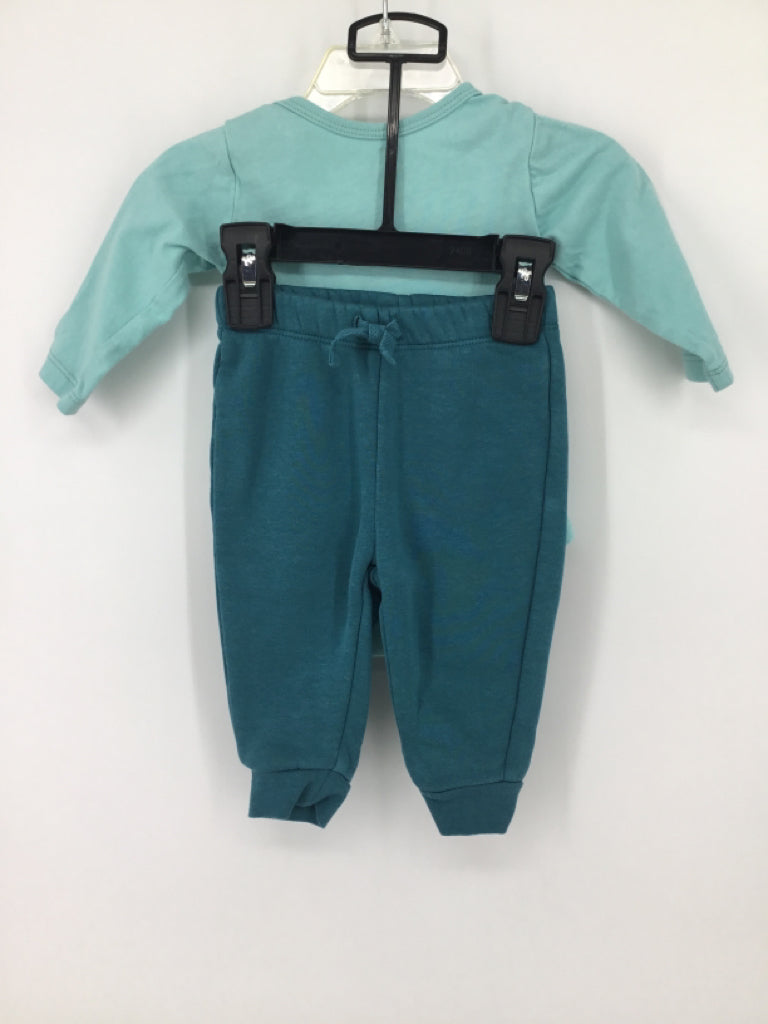 Koala Kids Child Size 3 Months Teal screen printed Outfit - boys