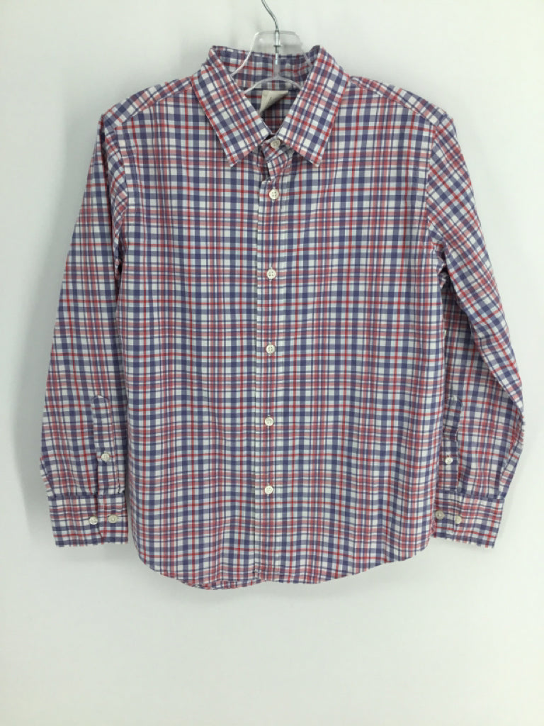 Crewcuts Child Size 10 Purple Plaid Shirt - boys