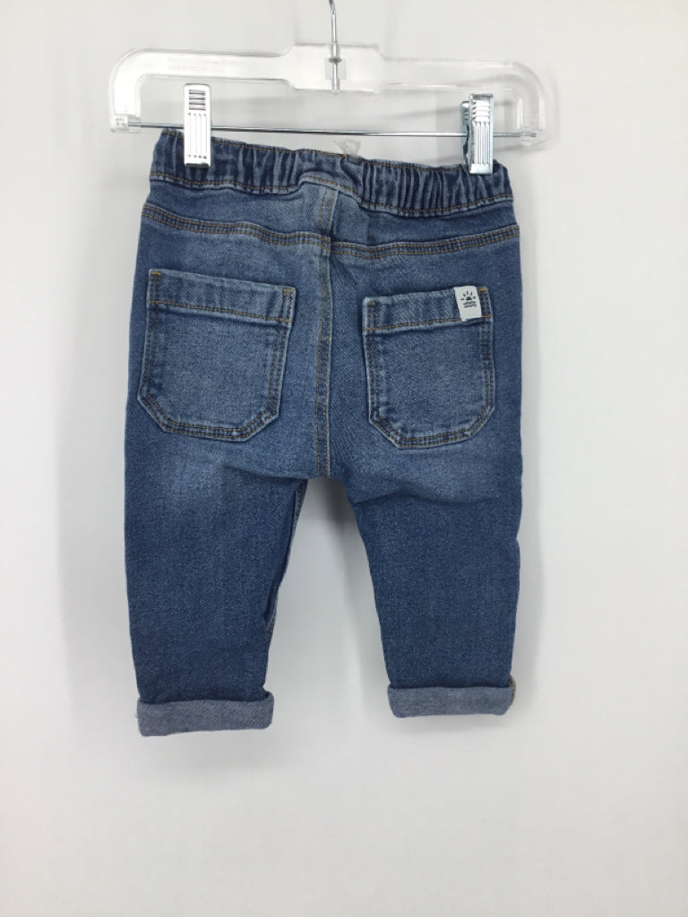 Little Co Child Size 12 Months Blue Solid Jeans - boys