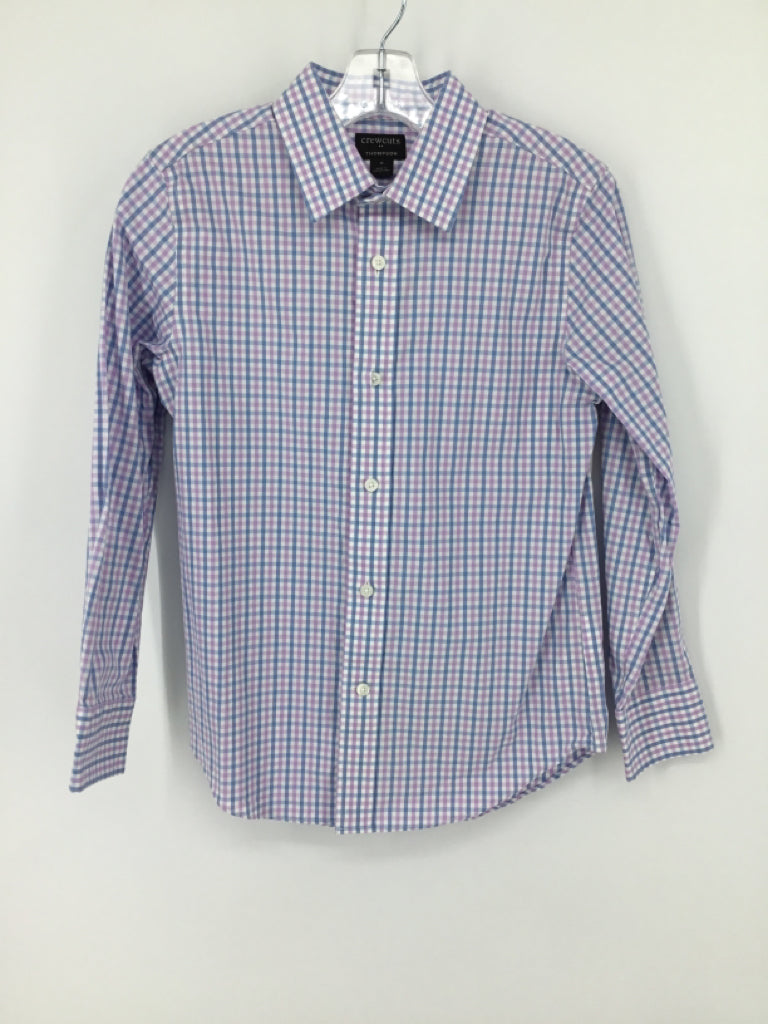 Crewcuts Child Size 8 Purple Gingham Shirt - boys