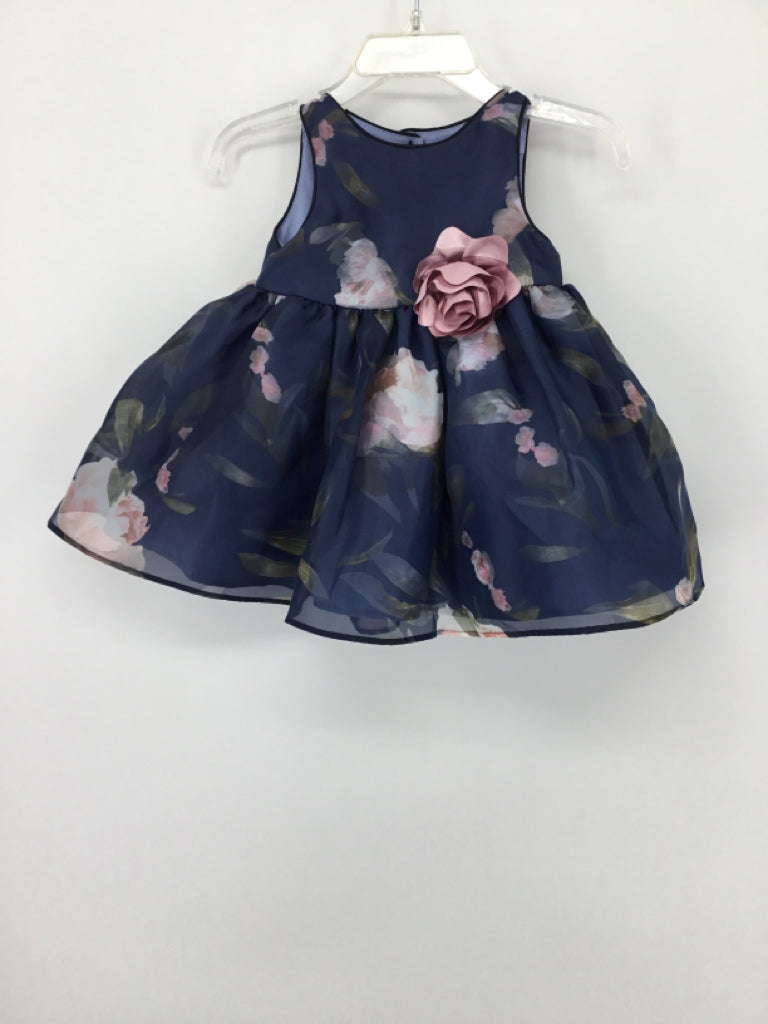 Laura Ashley Child Size 3-6 Months Blue Dress - girls