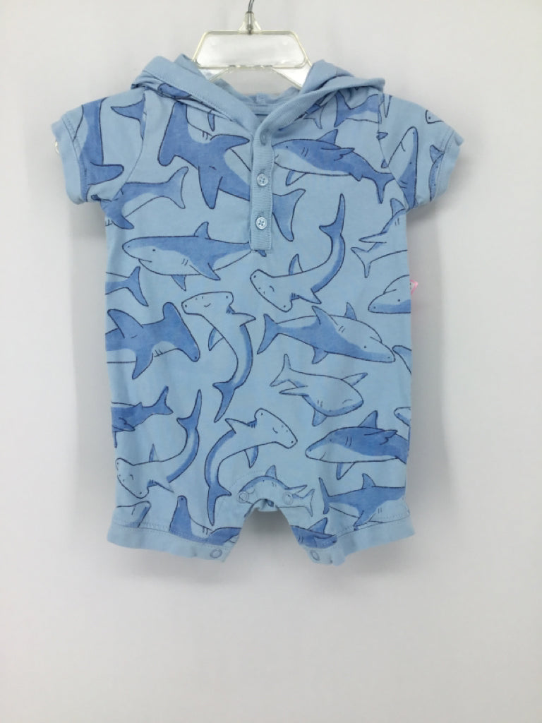 Just One You Made by Carters Child Size 3 Months Blue Sharks Outfit - boys