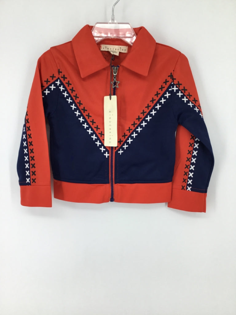 Kinderkind Child Size 2 Orange Solid Jacket - boys