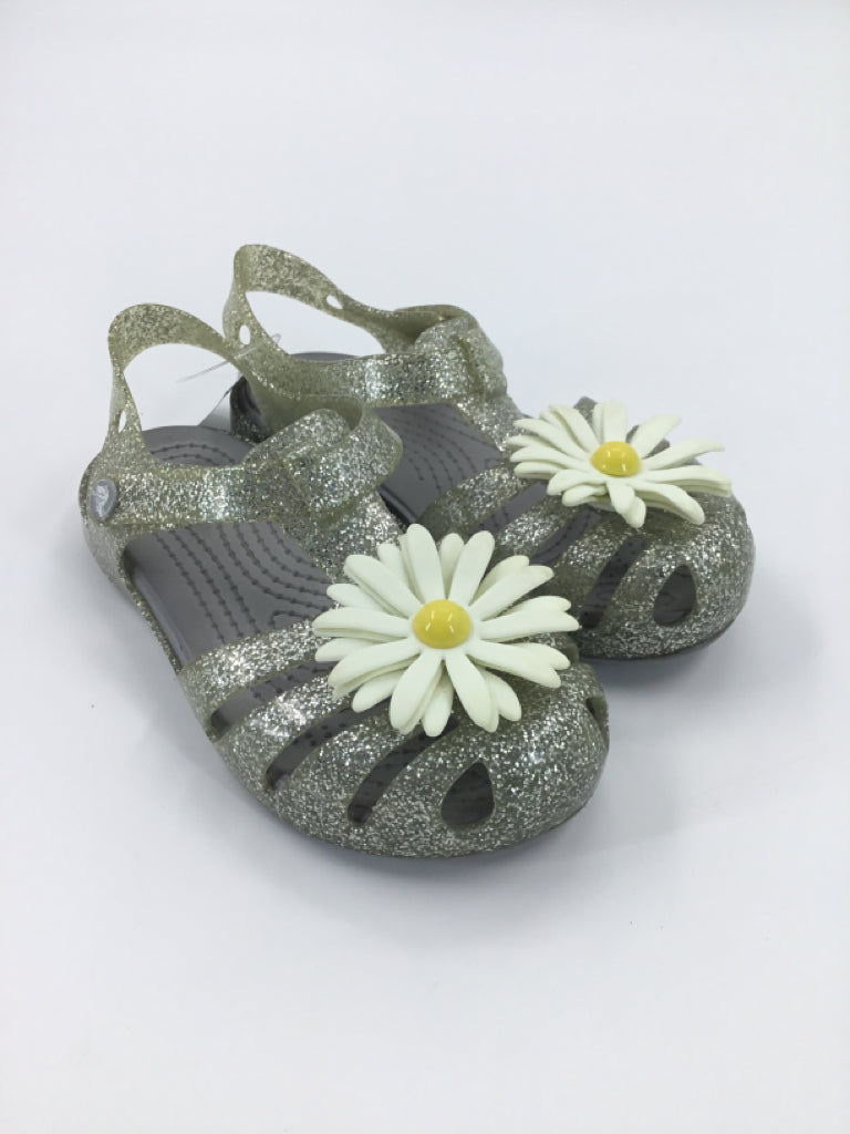 Crocs Child Size 9 Toddler Gold Sandals/Flip Flops