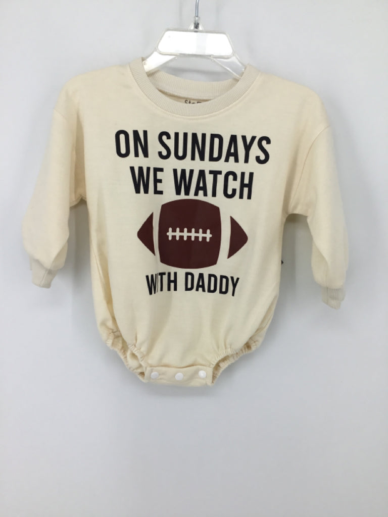 brandless Child Size 3-6 Months Cream Sports Outfit - boys
