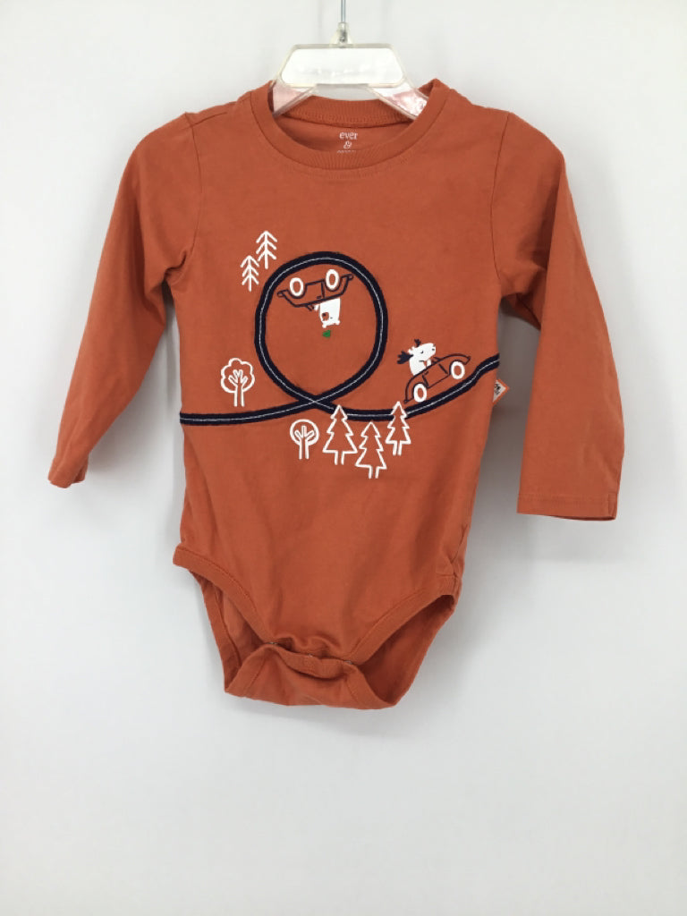 Ever & Ever Child Size 24 Months Orange Onesie