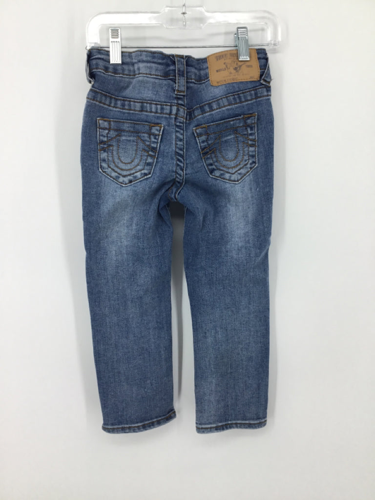 True Religion Child Size 4 Blue Solid Jeans - boys