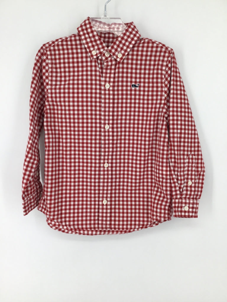 Ralph Lauren Child Size 4 Red Gingham Shirt - boys