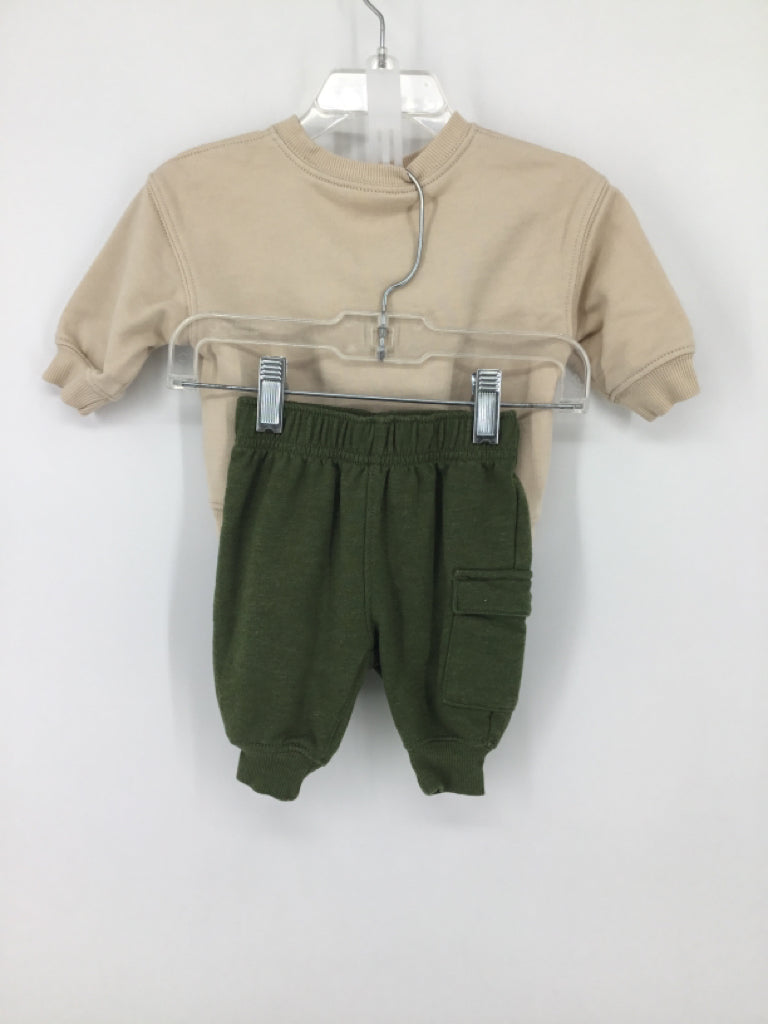 Carter's Child Size 3 Months Tan Solid Outfit - boys