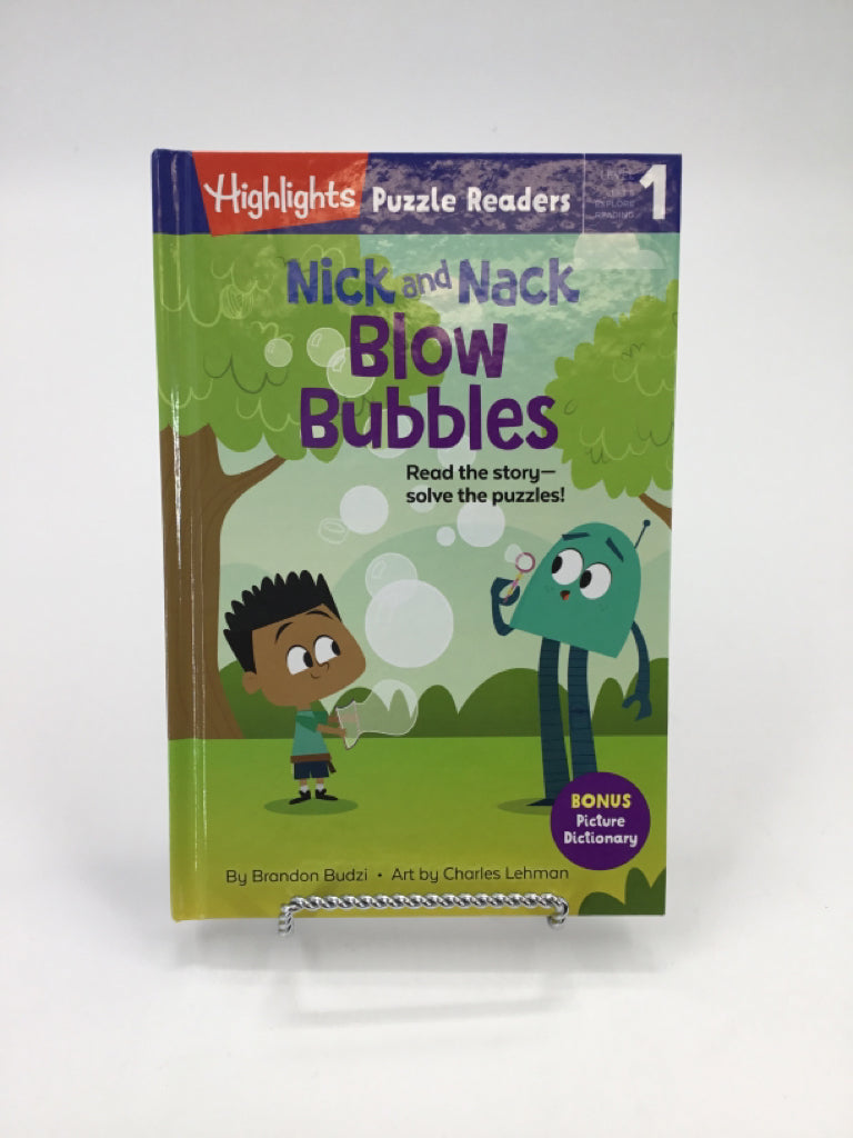 Highlights Nick and Nack Blow Bubbles Puzzle Readers Level 1 Hardcover Book