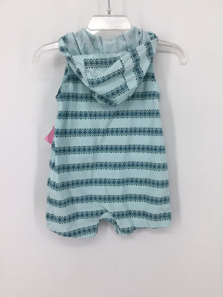 Carter's Child Size 6 Months Blue Print Outfit - boys