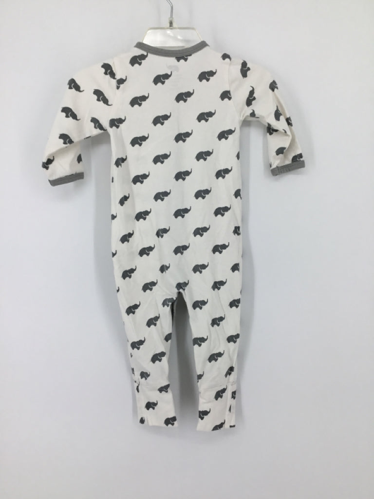 Monica + Andy Child Size 3-6 Months White Elephant Pajamas - boys