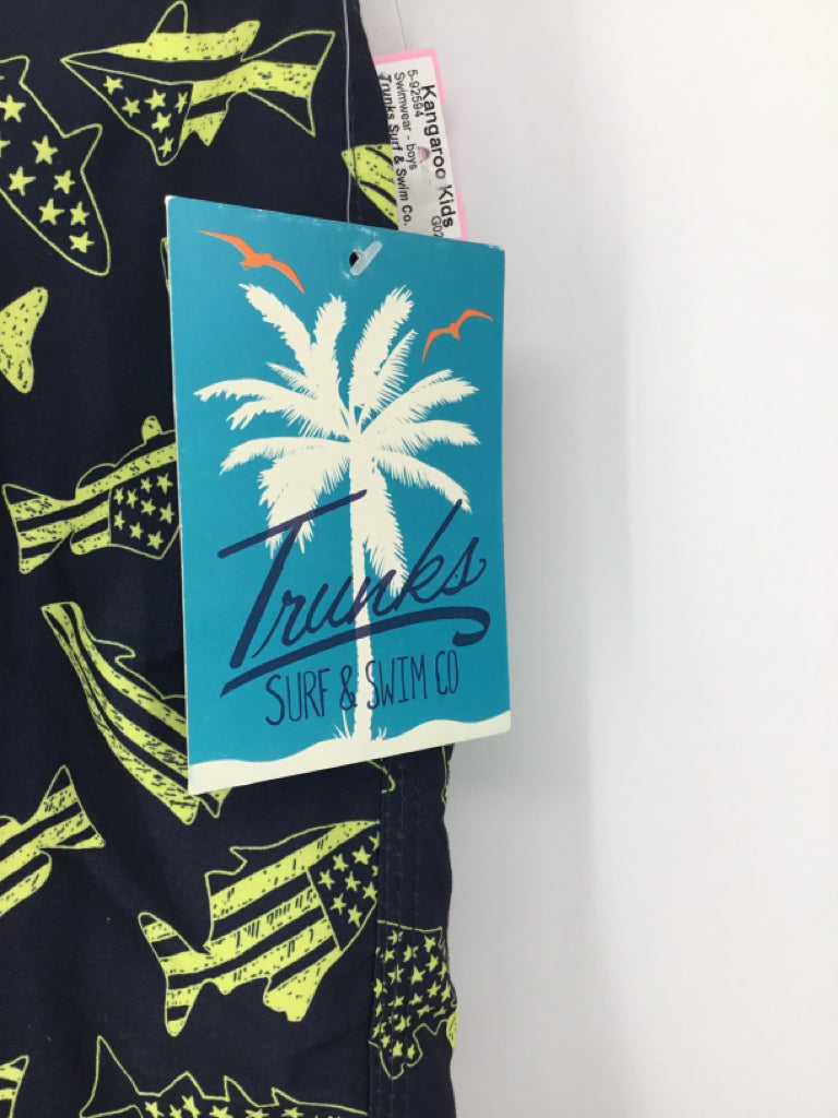 Trunks Surf & Swim Co. Child Size 8 Navy Print Swimwear - boys