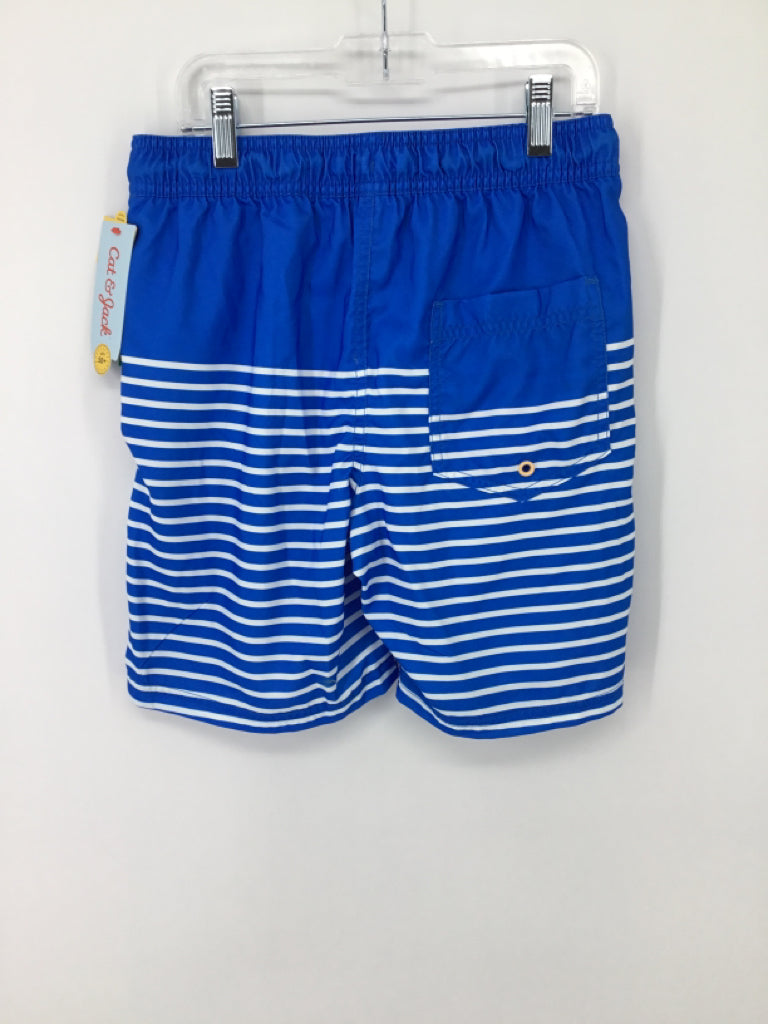 Cat & Jack Child Size 10 Blue Stripe Swimwear - boys