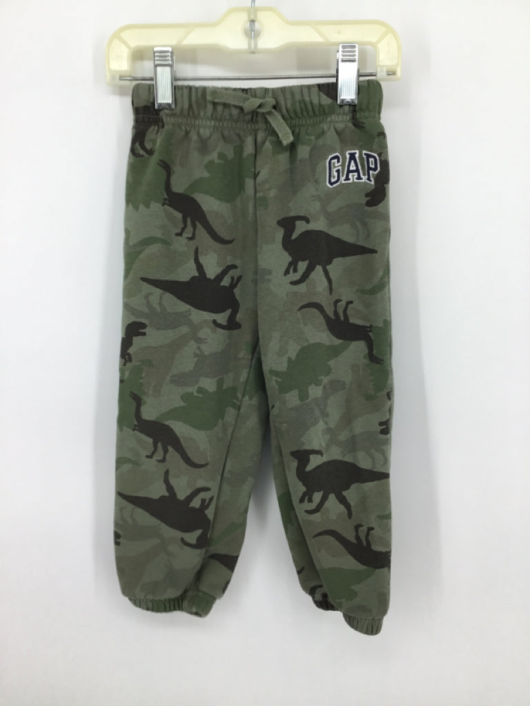 Baby Gap Child Size 2 Green Camoflage Sweatpants - boys