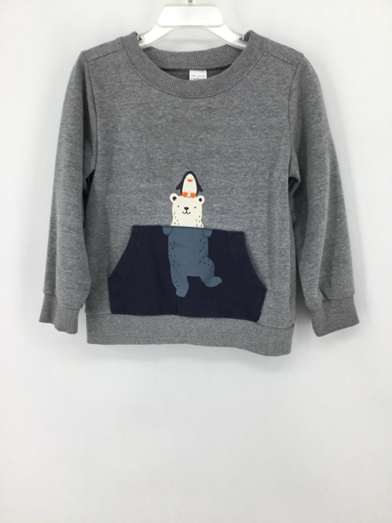 Carter's Child Size 4 Gray screen printed Sweatshirt - boys