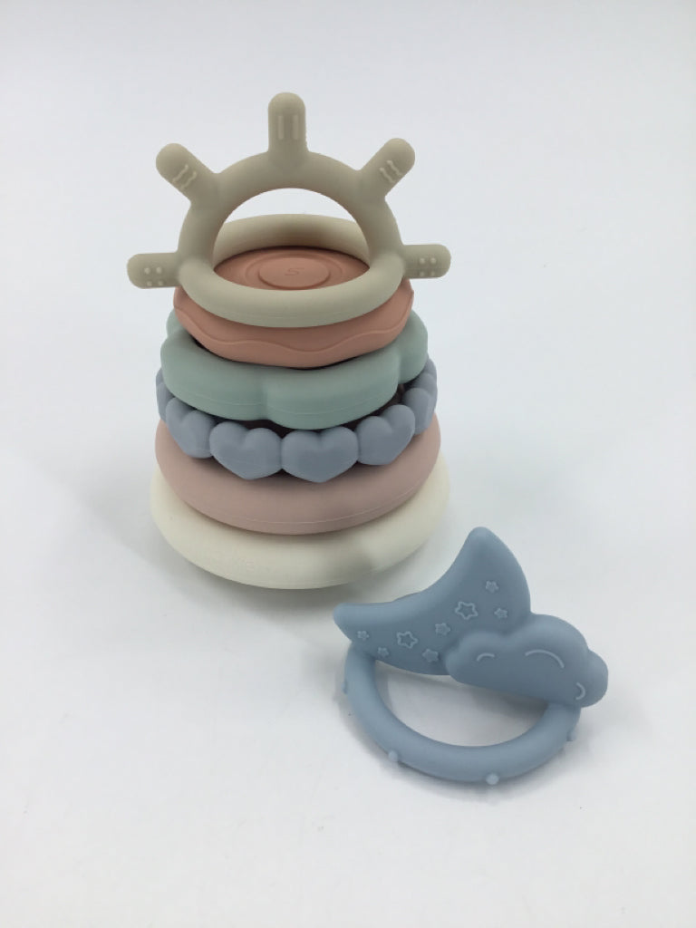 Mookie Stacks of Circles Soft Stacker and Teething Toy