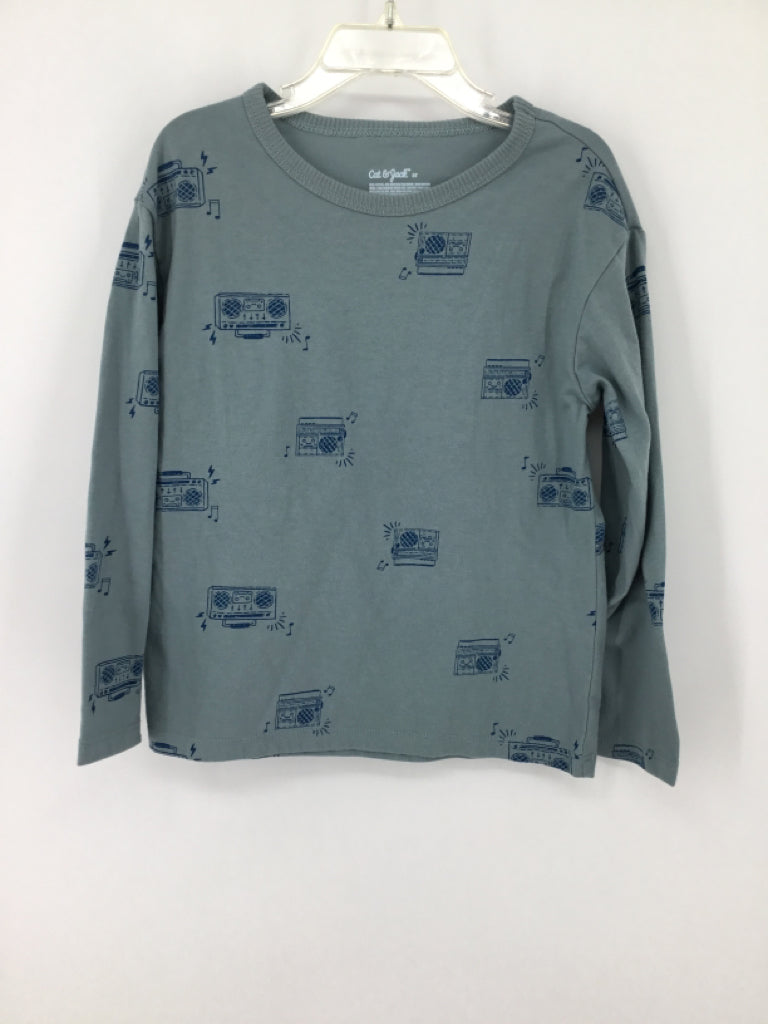 Cat & Jack Child Size 5 Blue Print T-shirt - boys