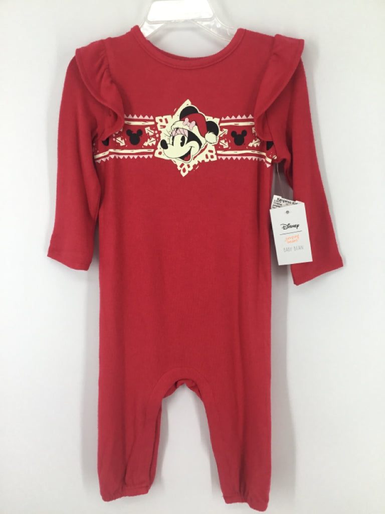 jumping beans/Disney Child Size 18 Months Red Christmas Outfit