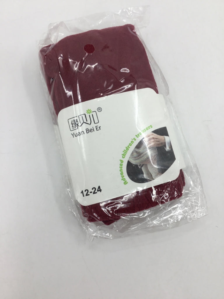 brandless Child Size 12-24 Months Red Tights - girls