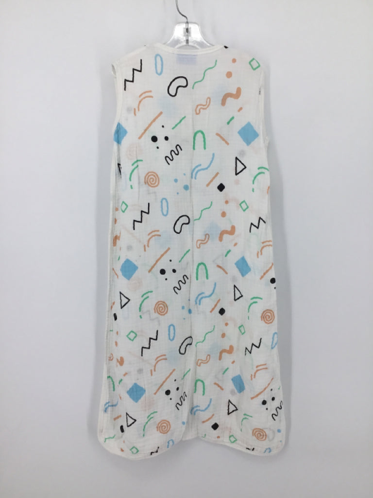 brandless Child Size One Size White Print Sleep Sacks & Swaddles