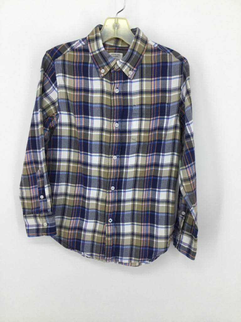 Crewcuts Child Size 8 Blue Plaid Shirt - boys