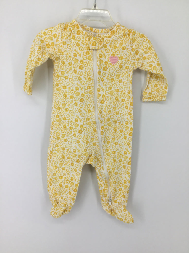 Just One You Made by Carters Child Size 6 Months Yellow Sleepers