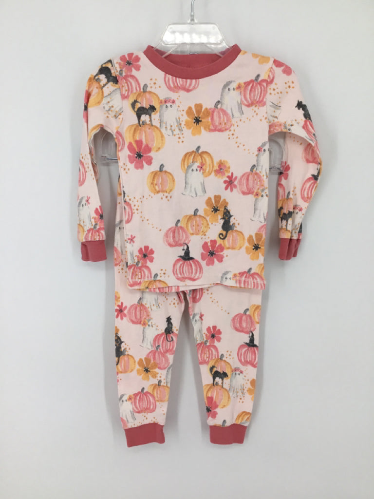 Burt's Bees Baby Child Size 2 Pink Halloween Pajamas