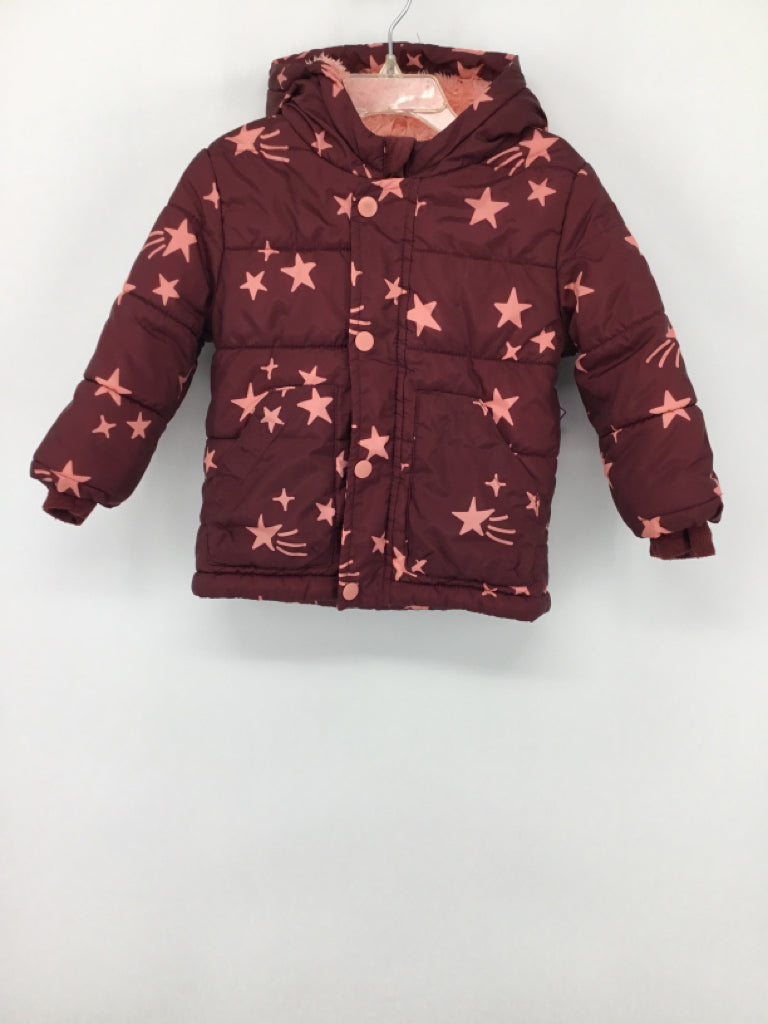 Cat & Jack Child Size 18 Months Burgundy Outerwear - girls