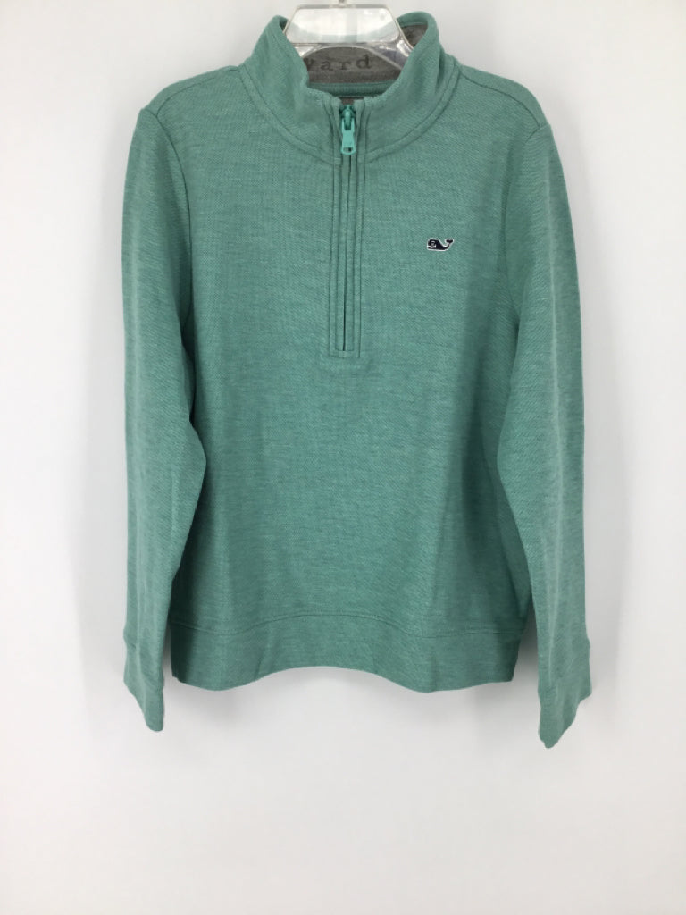 vineyard vines Child Size 7 Green Solid Shirt - boys