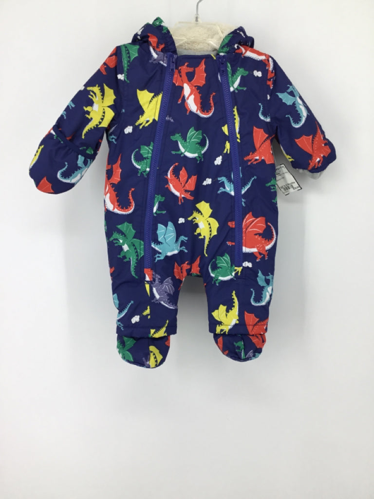 Baby Boden Child Size 0-3 Months Navy Dragon Outerwear - boys