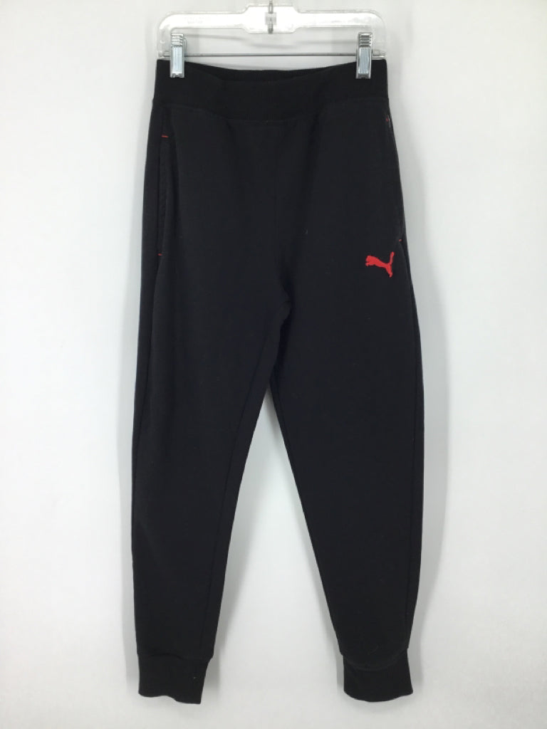 Puma Child Size 10 Black Solid Sweatpants - boys
