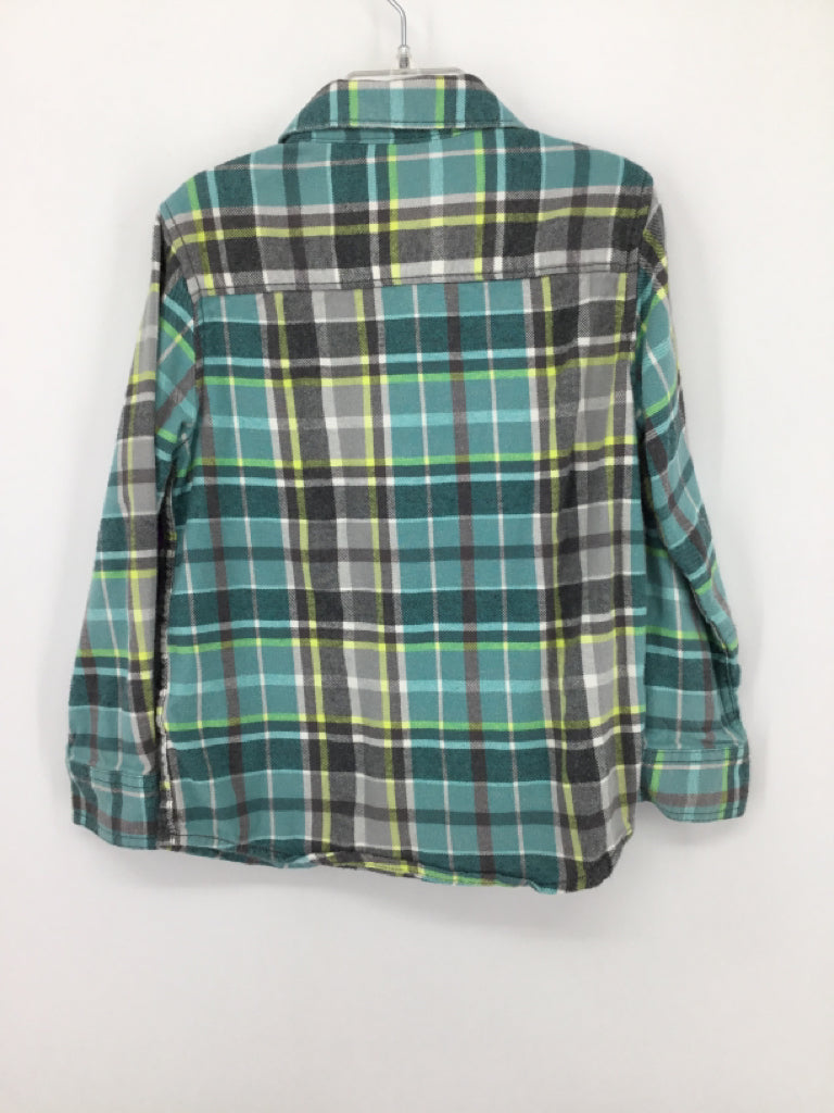 Gymboree Child Size 5 Blue Plaid Shirt - boys