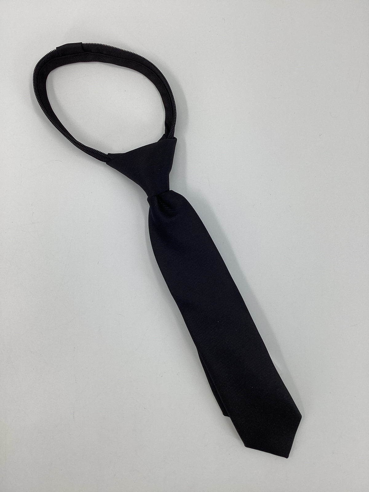 Cat & Jack Child Size S Black Solid Tie