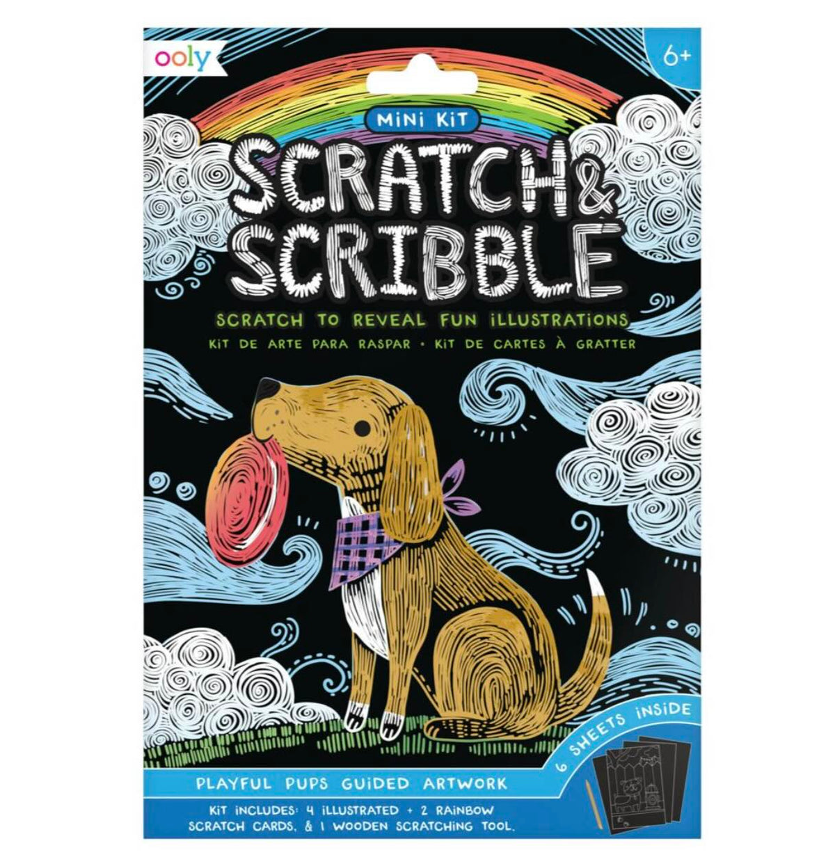 Ooly - Playful Pups Scratch and Scribble Art Kits
