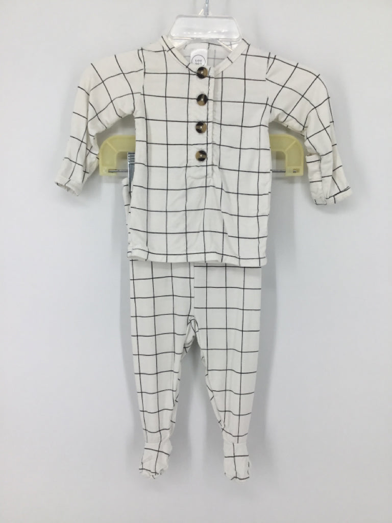 Lou Lou Child Size Newborn White Print Outfit - boys