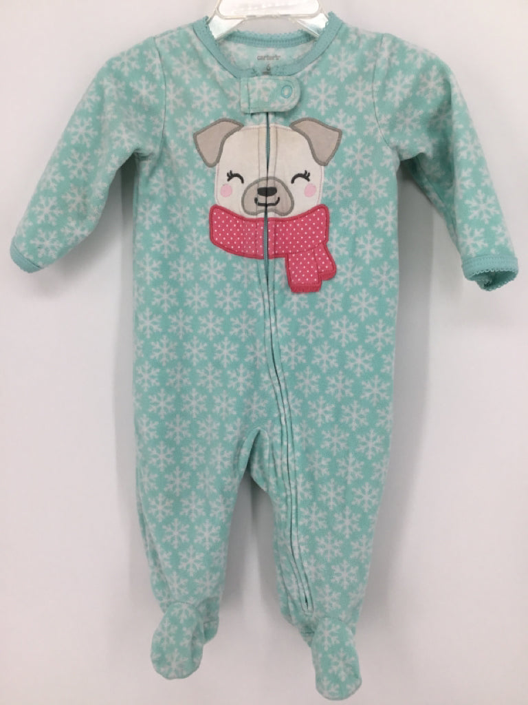 Carter's Child Size 6 Months Blue Sleepers