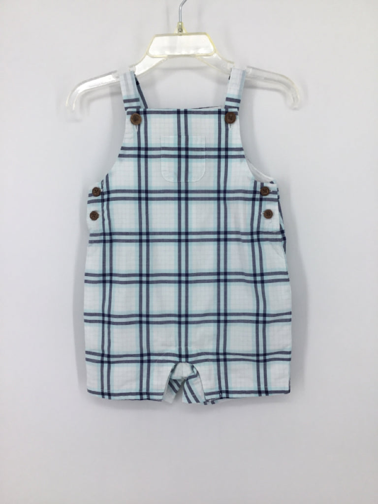 Janie and Jack Child Size 6-12 Months Blue Plaid Outfit - boys