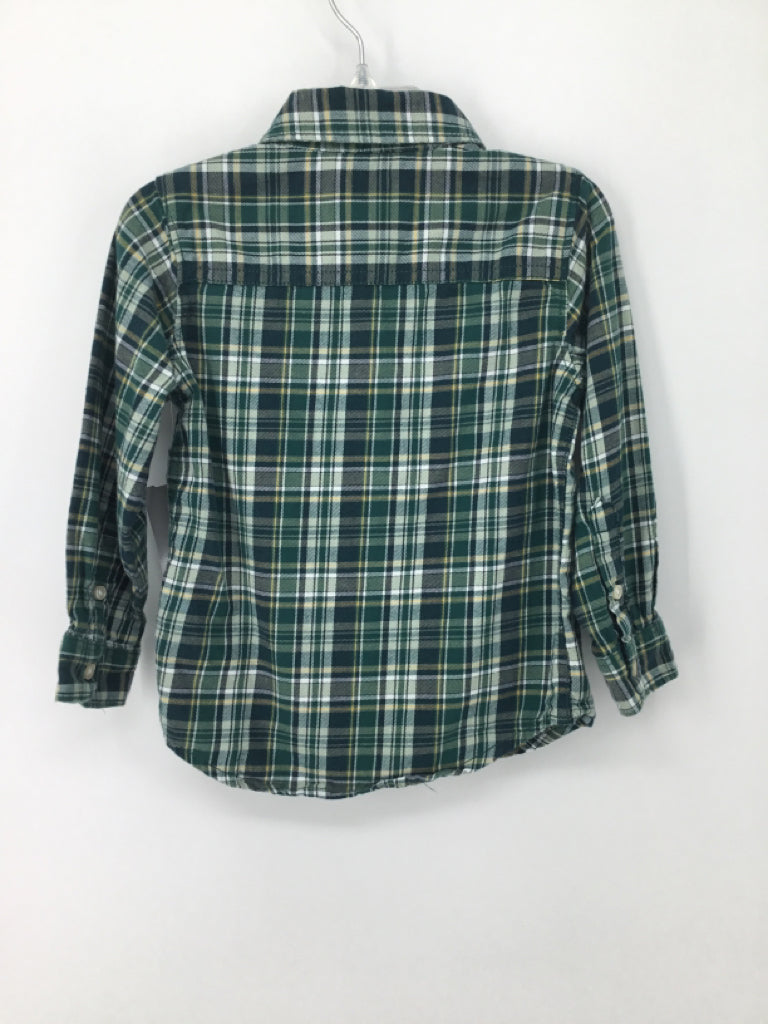 Carter's Child Size 24 Months Green Plaid Shirt - boys