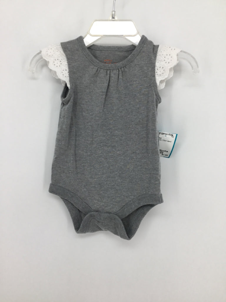 Cat & Jack Child Size 0-3 Months Gray Onesie